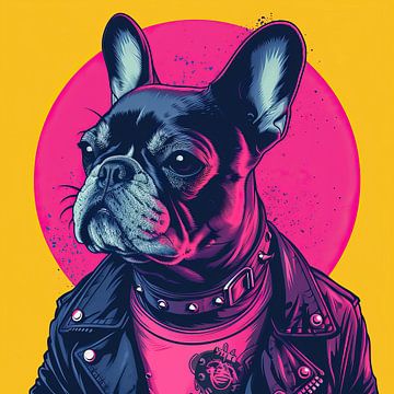 Pop Art Bulldog van De Mooiste Kunst