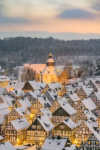Freudenberg im Siegerland an einem Winterabend