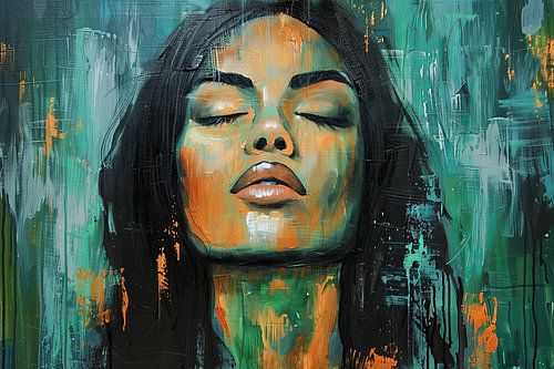 abstract portrait woman