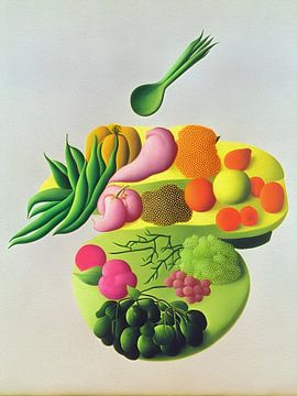 Surrealistisch fruit en groente van Artclaud