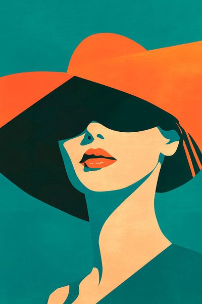 Elegance under a big hat by Poster Art Shop