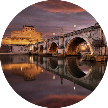 Castel Sant'Angelo met Aeliusbrug met dramatische lucht van Thomas Rieger