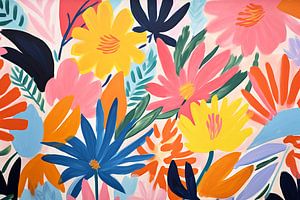 Vintage Bloemen, kleurig en Abstract sur Caroline Guerain