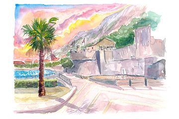 Kotor Montenegro Stadsmuren en Zeezicht van Markus Bleichner