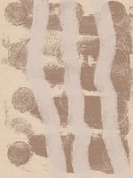Abstract shapes and lines in beige and white