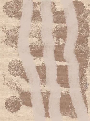 Abstracte vormen en lijnen in beige en wit