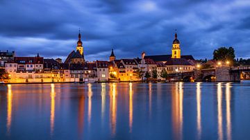 Avond in Kitzingen, Duitsland