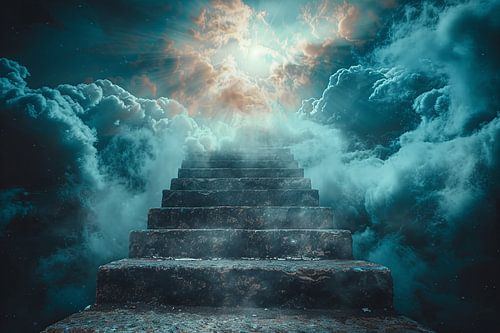 trappen in en rondom huis of gebouwen