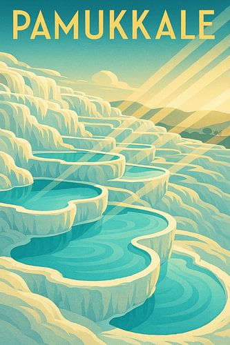 Pamukkale Terrassen van Licht Poster