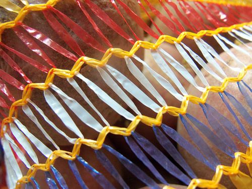 Rood wit blauwe aardappelzak