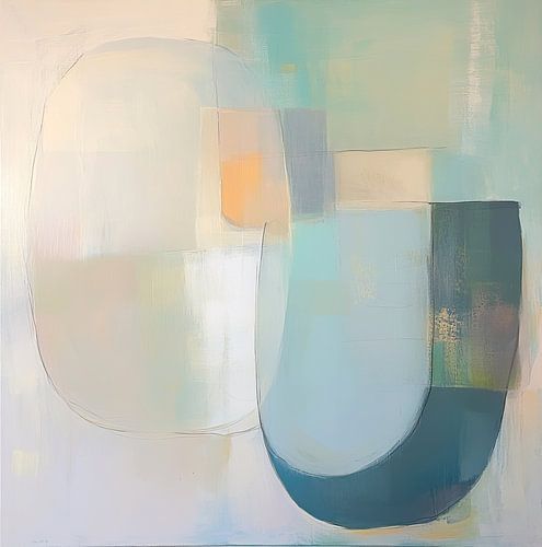 Formes circulaires bleues et douces