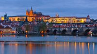 Prague Castle and Charles Bridge at sunset by Henk Meijer Photography thumbnail