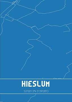 Blueprint | Map | Hieslum (Fryslan) by Rezona