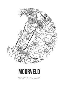 Moorveld (Limburg) | Karte | Schwarz und Weiß von Rezona