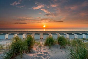 Texel - Strand Paal 28 - schöner Sonnenuntergang