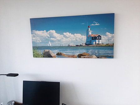 Cheval de Marken, Pays-Bas. phare