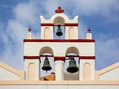 Kirchenglocken auf Santorin, Griechenland von Adelheid Smitt Miniaturansicht