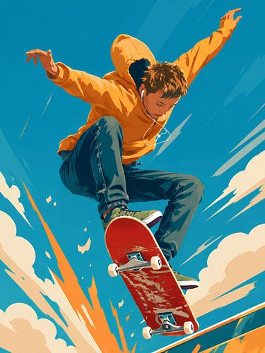 Skybound Freedom: De ultieme skateboard-sprong