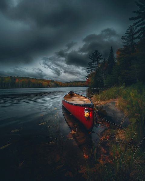 Lonely boat on the shore by fernlichtsicht