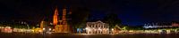 Maastricht Vrijthof Panorama met lange sluitertijd bij nacht van Dorus Marchal thumbnail