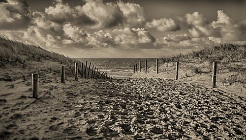 Strandopgang - Strandovergang in Sepia
