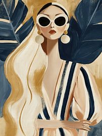 A modern portrait in a bohemian style