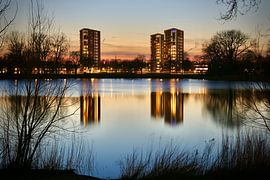 Die Ijzeren Vrouw von Den Bosch bei Sonnenuntergang von Jasper van de Gein Photography