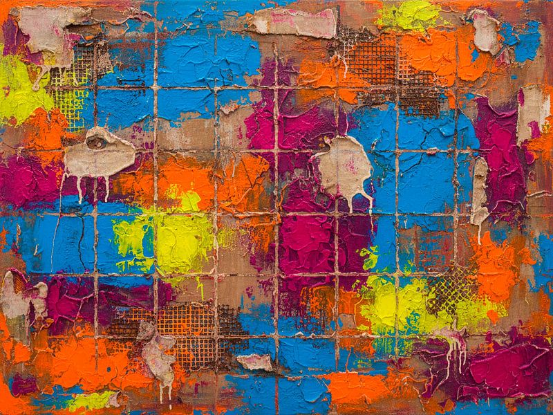 Industrial Abstract Painting in Urban Mixed Media style by Studio Pieternel