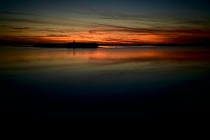 Coucher de soleil sur le lac Dane à Roegwold
