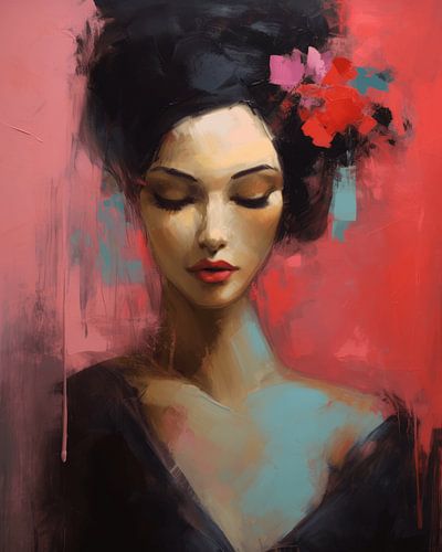 Dromerig portret in warme kleuren