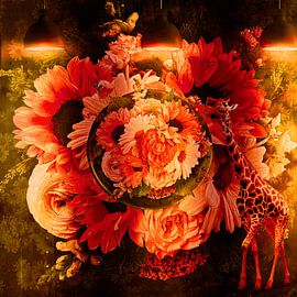 Das Licht leuchtet für die Giraffe von Helga Blanke