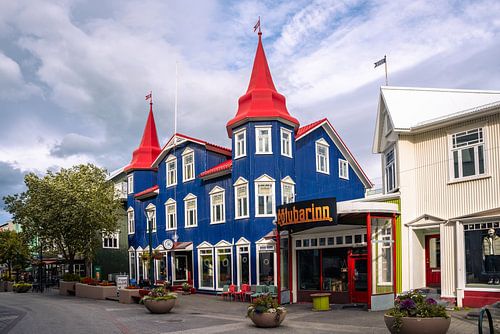 Akureyri, Wooden traditional building located on Hafnarstraeti s