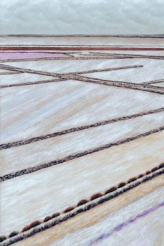 Paysage avec des champs de sel sur Vlindertuin Art