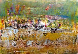 Landscape with meadow 1 by Claudia Gründler