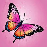Rêve de papillon : une symphonie en rose