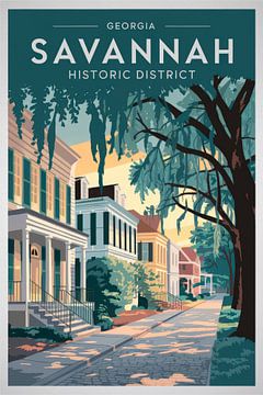 Savannah, Georgia by Poster Art Shop