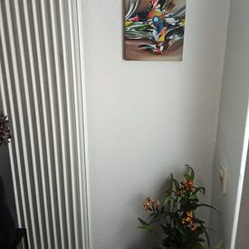 Klantfoto: The Time van Gena Theheartofart, op canvas