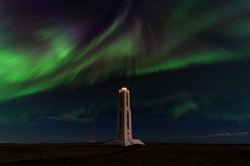 Noorderlicht in IJsland van Brigitte Mulders