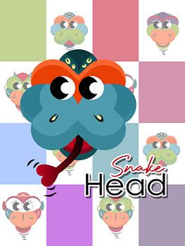 Cartoon Schlangenkopf Illustration