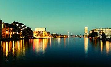 Berlin at Night - Spree River Panorama by Alexander Voss