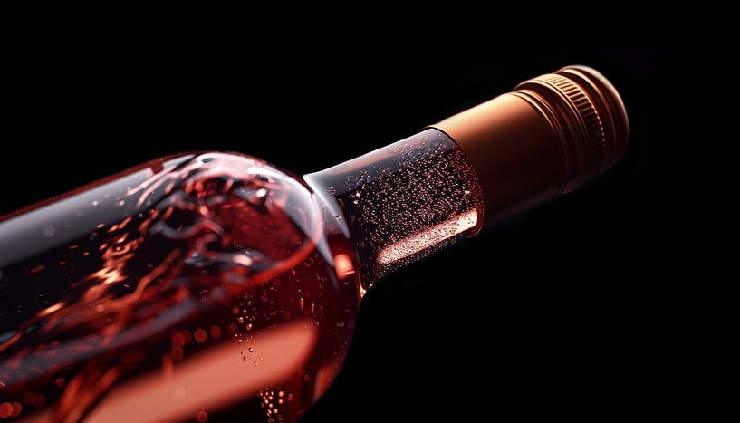 Fles rosé portret panorama van TheXclusive Art