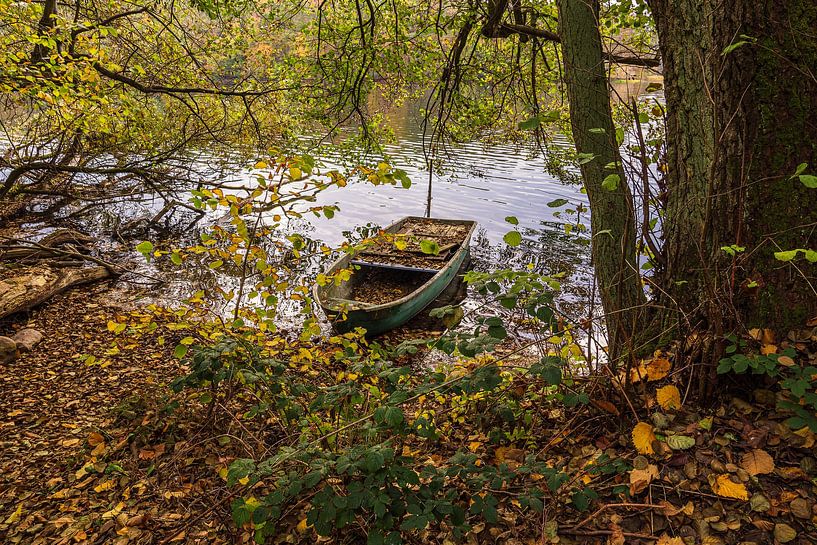 Boot am See Schmaler Luzin in der Feldberger Seenlandschaft von Rico Ködder