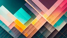 Kunst kleuren met vormen