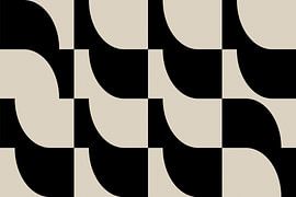 Moderne abstrakte minimalistische geometrische Retro-Formen in Schwarz und Weiß 10 von Dina Dankers