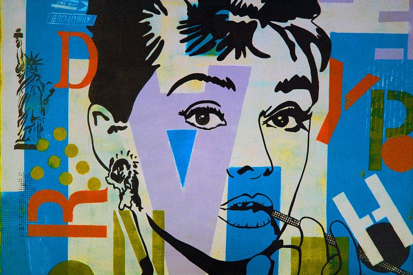Audrey Hepburn "NYC" van Kathleen Artist Fine Art