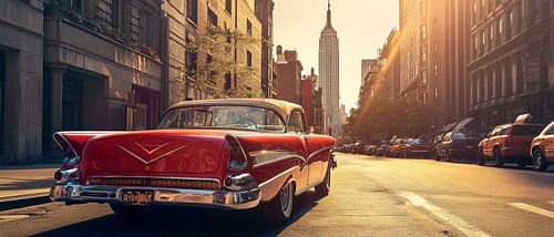 Klassieke Cadillac in de stad