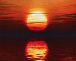 Sonnenuntergang am Meer von Jan Keteleer