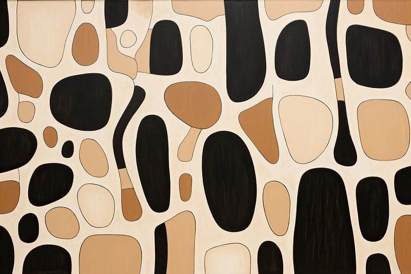 Contrastrijke Abstractie van Abstract Schilderij