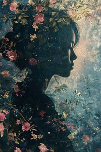 Frau mit Blumen