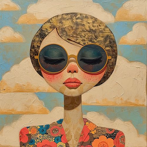 Women's sunglasses | Girl with glasses by Art Whims